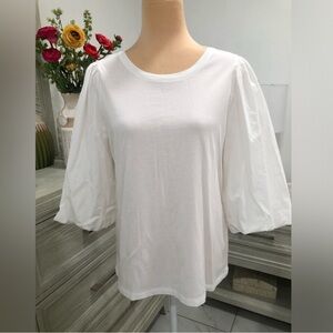 Chico's White 3/4 Sleeve shirt